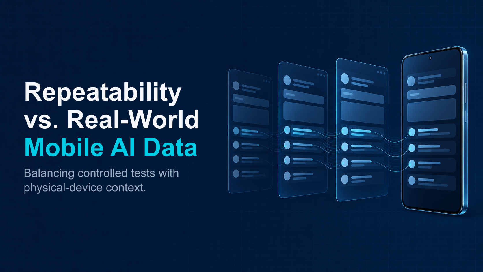Repeatable controlled runs and selected physical-device runs for Mobile AI evaluation