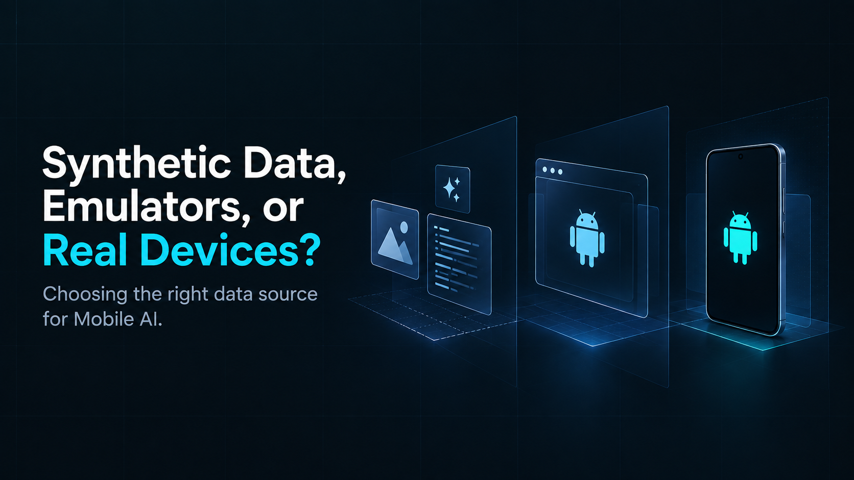 Synthetic data, emulator, and real Android device as distinct Mobile AI execution environments