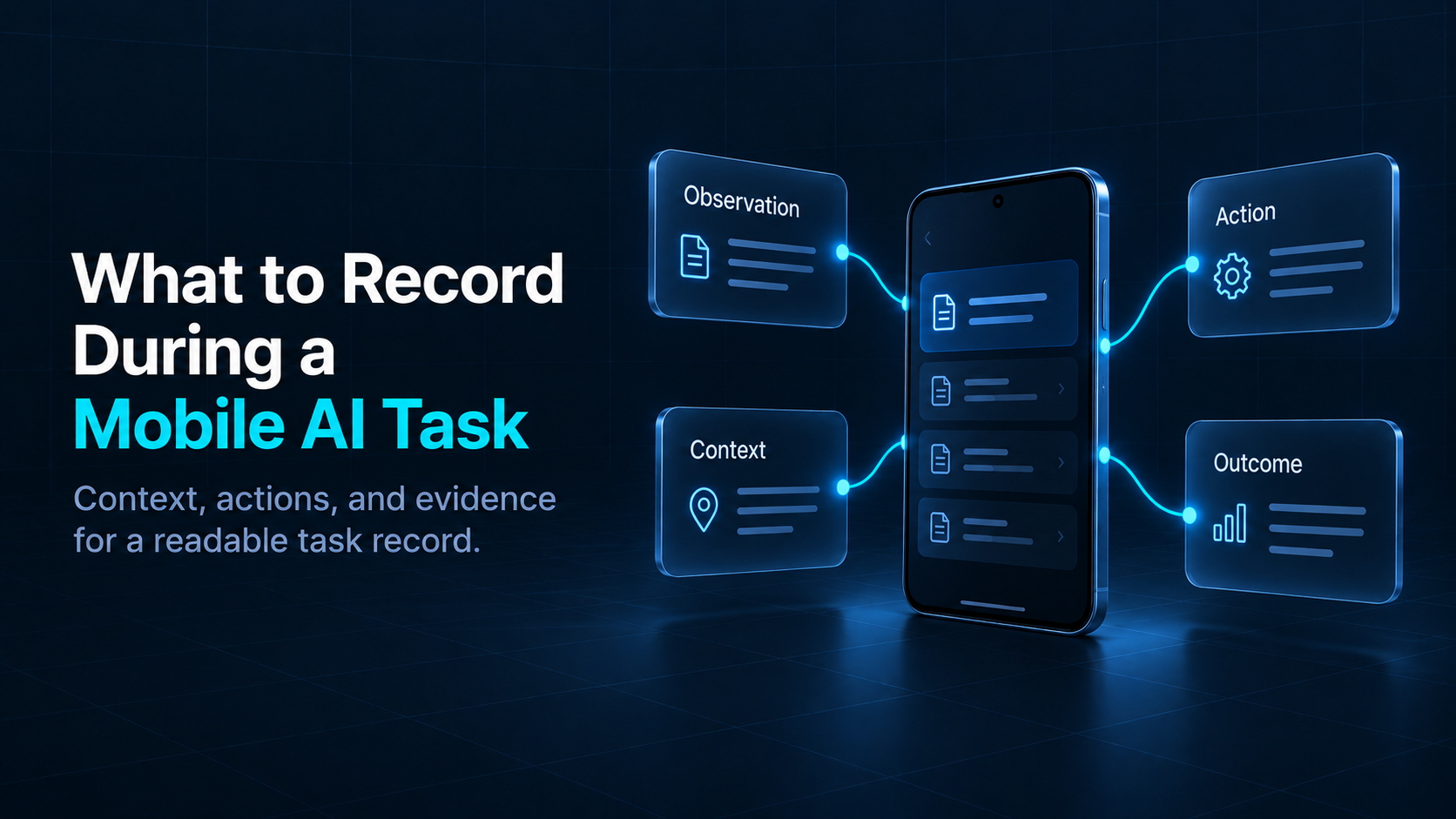 Mobile task recording context and evidence